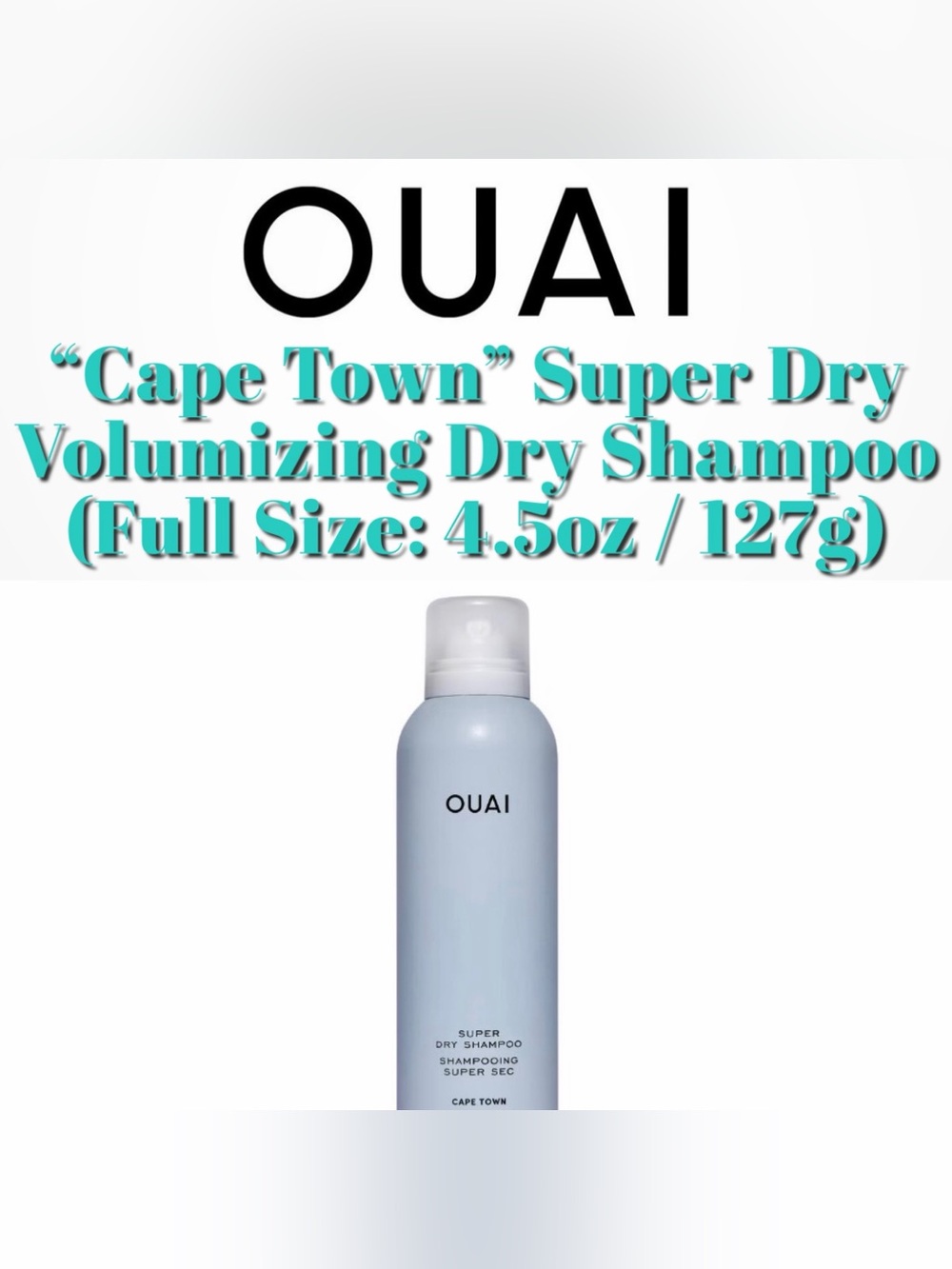 OUAI - “Cape Town” Super Dry Volumizing Dry Shampoo - Full Size (New)